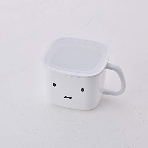 富士ホーロー(Fuji Horo) オーブン可 角型 ストックポット 味噌ポット ホワイト ミッフィー フェイス