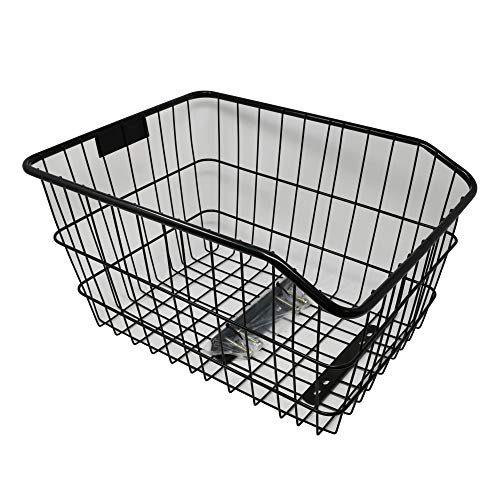 サギサカ(SAGISAKA)自転車 カゴ 頑丈リヤバスケット ラージサイズ ブラック 49071