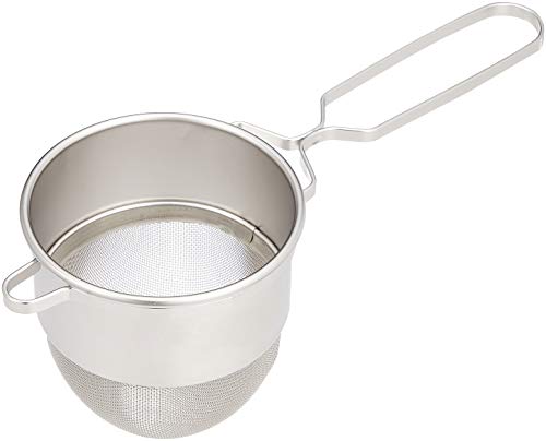 遠藤商事 業務用 深型茶こし (シングル) 共柄 ステンレス鋼 日本製 BTY33