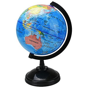 インテリア地球儀 軽量 回転する 英文表記 世界地図 球体直径14cm コンパクト 置物 飾り