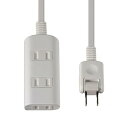 エルパ(ELPA) 扉付タップラン 電源タップ 延長コード 125V 0.5m 3個口 ホワイト WBT-N3005B(W)