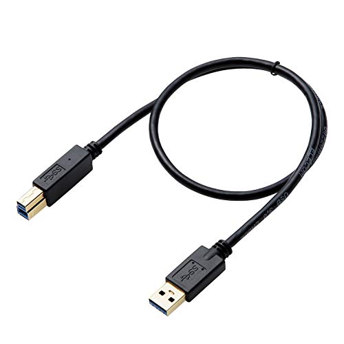 쥳(ELECOM) USB3.0֥ A-B HDD 0.5m ֥å DH-AB3N05BK