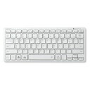 エレコム Bluetooth キーボード パンタグラフ式 軽量 マルチOS対応 iPad Surface Chromebook ホワイト TK-(2)