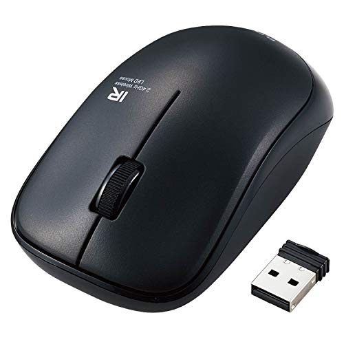 エレコム(ELECOM) ワイヤレスマウス ENELO M-IR07DRSKBK 抗菌 静音 電池寿命約2.5年 3ボタン ブラック