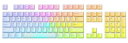 Glorious POLYCHROMA RGB KEYCAPS 半透明 RGB透過型 Cherryプロファイル US ANSI 英語配列 115