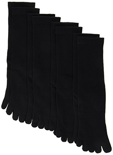 泉州 5本指ソックス ブラック4足組 6539(4)