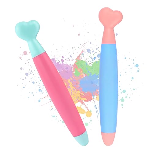 Elzo子供用スタイラスペン タッチペン キッズ向け 2本セット シリコン製 握りやすい タブレット/スマー..