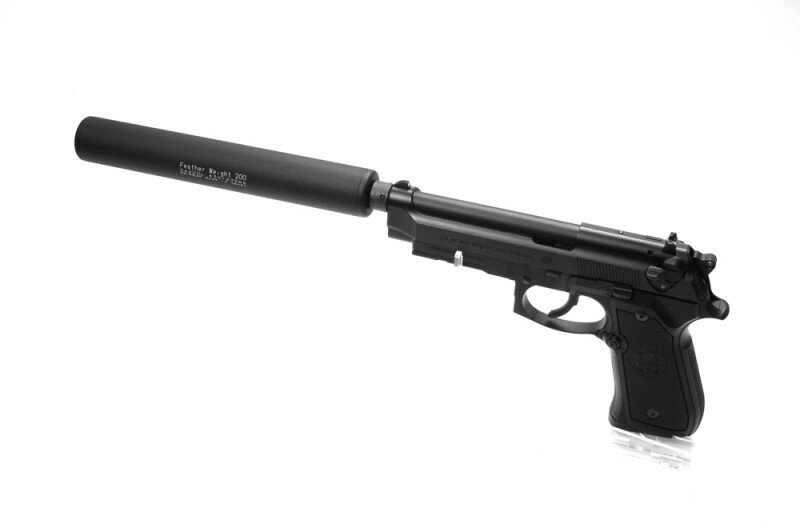 KM企画 フェザーウェイトサイレンサー M14ネジ正逆両用 200mm SA200L