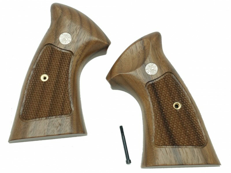 タナカ S&W Nフレーム(M29)用 木製グリップ +Weight オーバーサイズ ウォールナット チェッカー