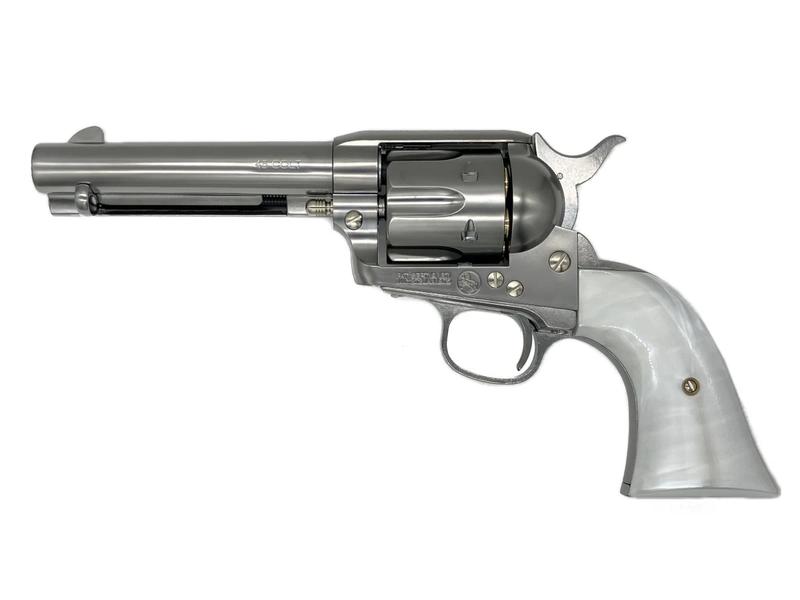 ガスガン マルシン コルト SAA .45 1st Gen. Late シビリアン Xカートリッジ パール調プラグリップ仕様..