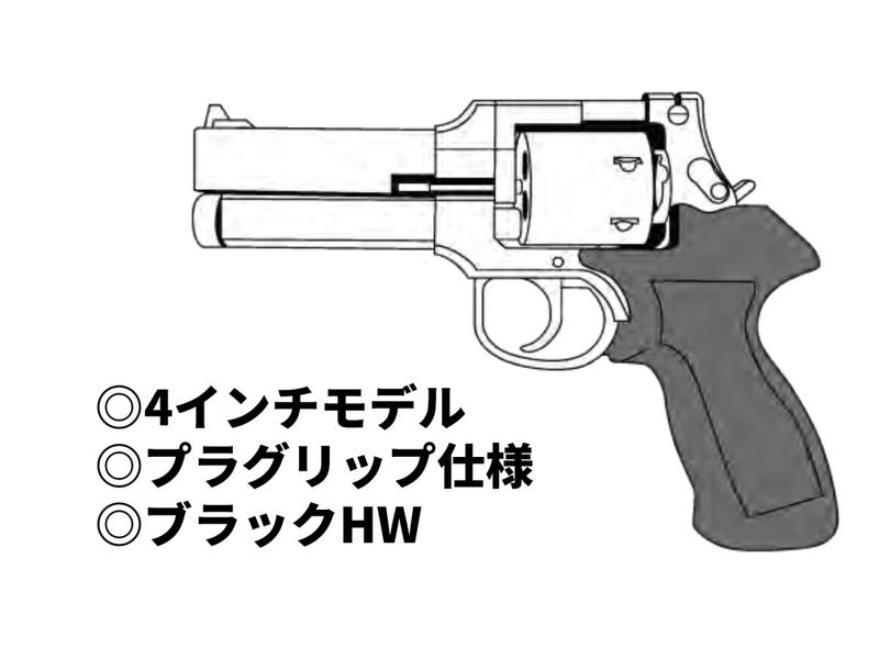 ガスガン マルシン MATEBA マテバ・リボルバー 4インチ ブラックラバーコートプラグリップ仕様 ブラックHW 2025年生産モデル