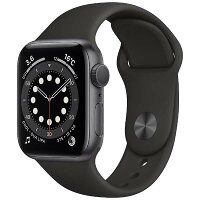 アップル Apple Watch Series 6 GPSモデル 40mmスペースグレイアルミニウムケースとブラックスポーツバンド レギュラー MG133J/A スペースグレイ 新品 送料無料