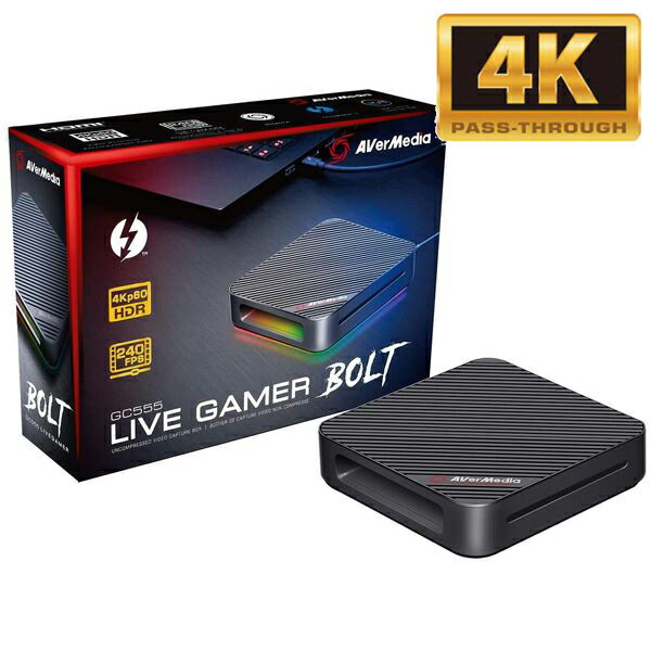 AVerMedia Live Gamer BOLT GC555 4Kѥ롼 &Ͽ б Thunderbolt3³ դ ७ץ㡼 ܥå Windows 11 б HDMI Y¶ PlayStation 5 / PS5 / PS4 / Nintendo Switch / Xbox / PC ץ㡼ܡ Vtuber