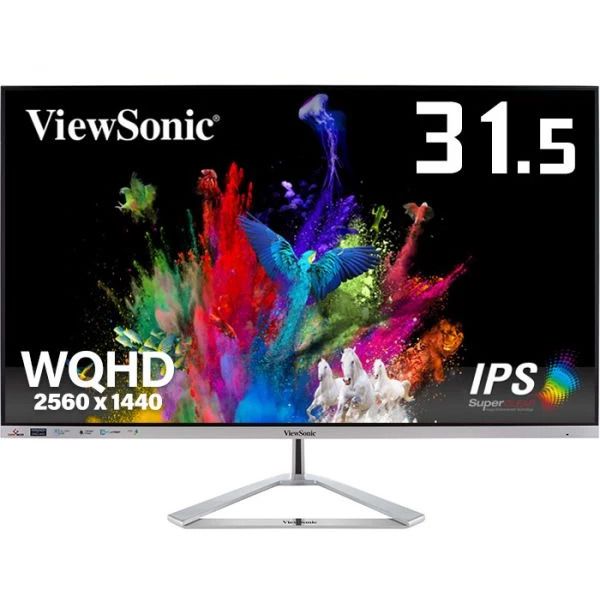 ViewSonic 31.5型 ワイド WQHD ( 2560×1440 ) IPS パネル ノングレア ディスプレイ ( VX3276-2K-MHD-72 ) モニター 75Hz 新品 【代金引換不可】