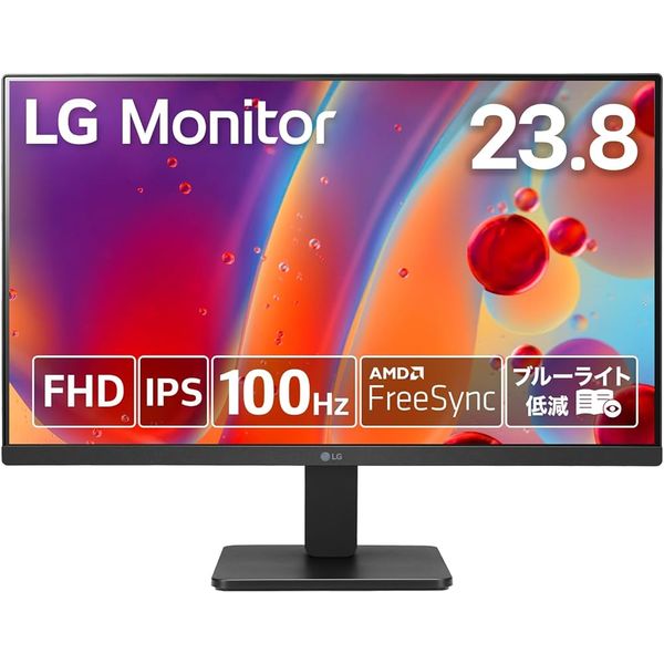 LG 23.8 型 ワイド フルHD (1920×1080) IPS パネル ノングレア LEDバックライト ディスプレイ モニター 24MR400-B HDMI D-SUB VGA 75Hz 100Hz 新品 インチ チルト VESA 21～30インチ以下