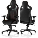 Noblechairs ゲーミングチェア ワーキングチェア ノーブルチェアーズ EPIC エピック レッド PU レザー リクライニング 簡単お手入れ ひじ掛け NBL-PU-RED-003 ゲーミングチェア