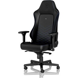 Noblechairs ゲーミングチェア ワーキングチェア ノーブルチェアーズ HERO ブルーステッチ PU レザー リクライニング 簡単お手入れ ひじ掛け NBL-HRO-PU-BBL-SGL ゲーミングチェア