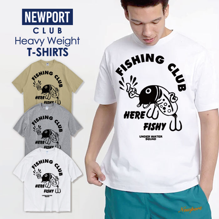 楽天NEW PORT CLUBTシャツ メンズ プリントtシャツ アメカジ ストリート サーフ 西海岸 釣り フィッシング イラスト 魚 シンプル メンズtシャツ プリント セール 送料無料 半袖 ティーシャツ XXL XXXL