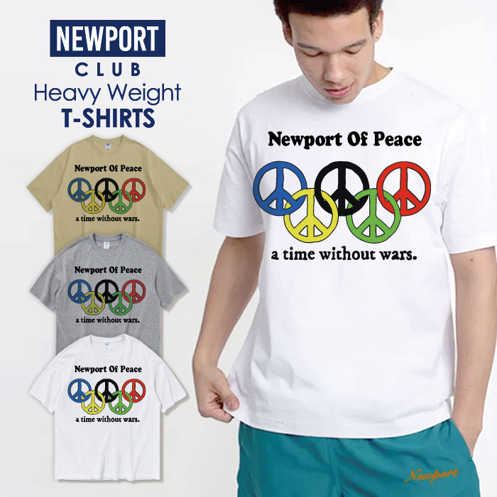 Tシャツ メンズ プリントtシャツ アメカジ ストリート サーフ ピースマーク 五輪 カラフル シンプル ヘ..