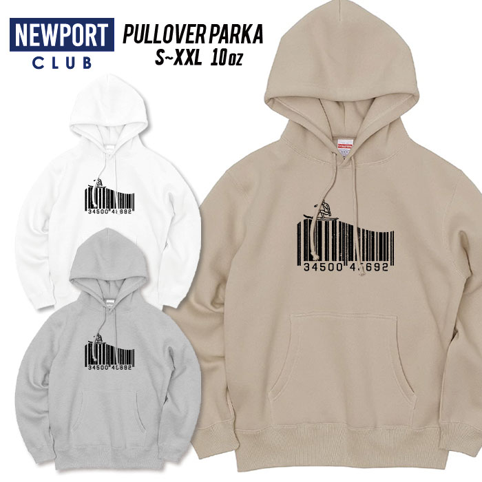 楽天NEW PORT CLUBパーカー 裏起毛 スウェット フード付き トレーナー メンズ プリント アメカジ ストリート サーフ 西海岸 厚手 プリント セール 送料無料