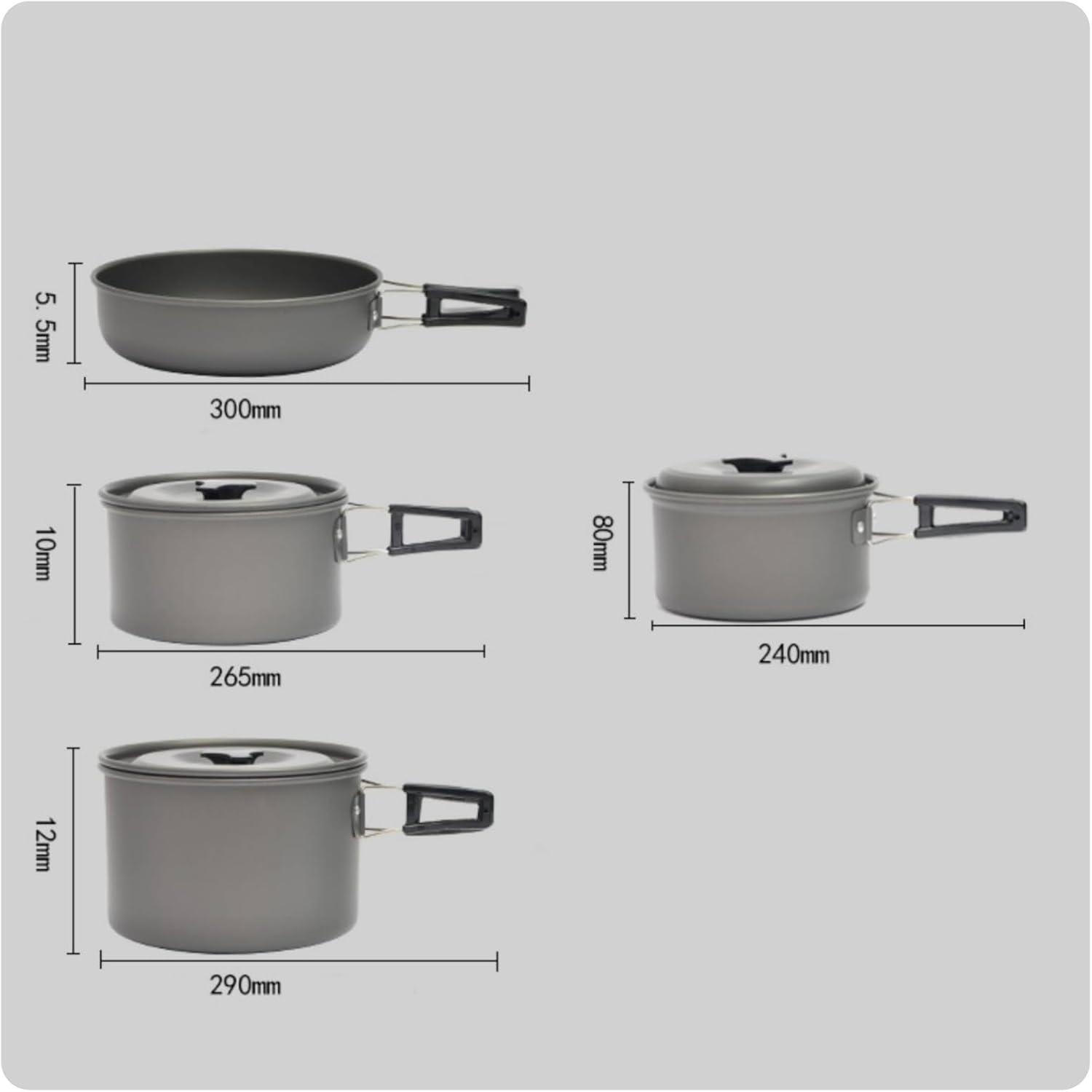 キャンプ用品 野営クッカーセット 多人数用 鍋調理器具 コンパクト軽量 家族向け newproduct-10220525 日用雑貨NEWPRODUCT サンプル画像2
