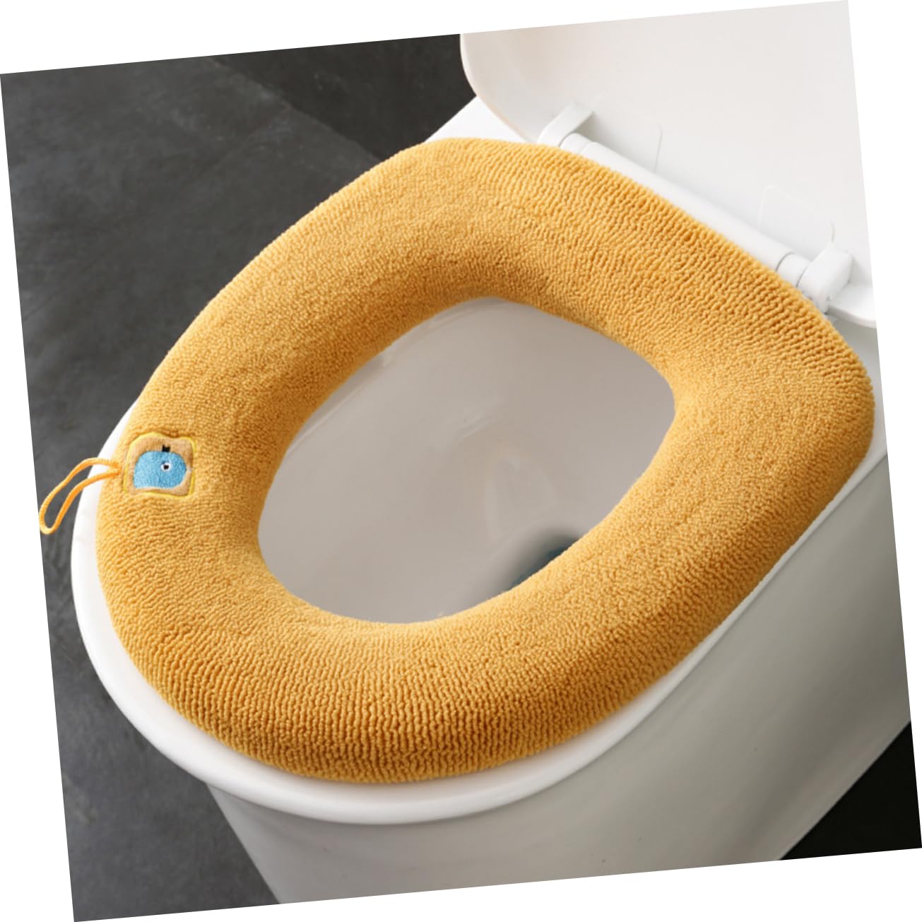 3個洗える再利用可能トイレカバーパッド 厚手のクッションマット付き ポリエステル...
