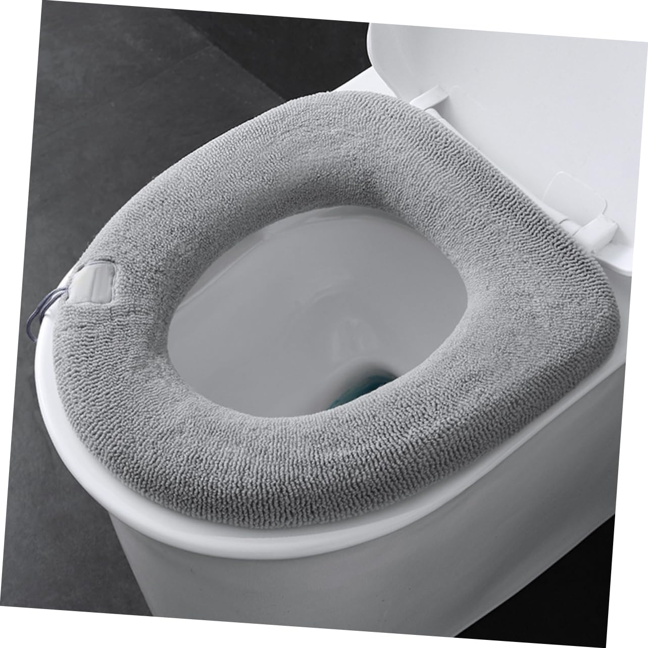 3個洗える再利用可能トイレカバーパッド 厚手のクッションマット付き ポリエステル...