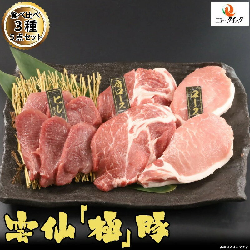 雲仙プライムポーク「極」 極豚食べ比べとんかつ・ソテー用 3点セット 1kg (各200g) 長崎県産 豚肉 豚肉 国産豚のサムネイル