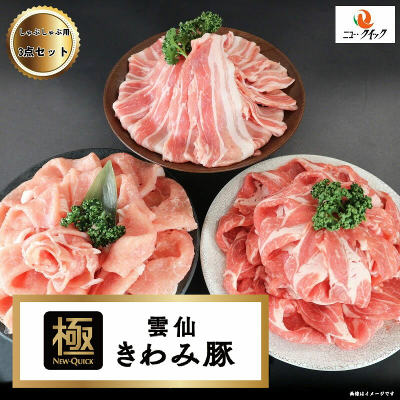 雲仙プライムポーク「極」 極豚しゃぶしゃぶ用 食べ比べ 3点セット 900g (各300g) 長崎県産 豚肉 豚肉 国産豚のサムネイル