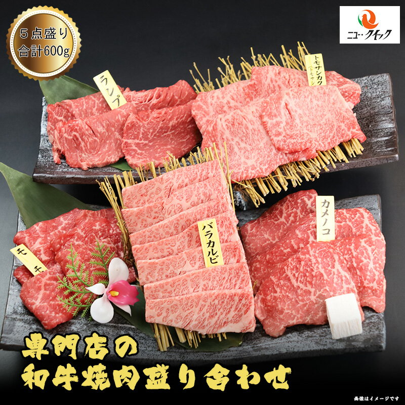 肉セット 焼肉 セット 黒毛和牛 5点盛り合わせ 600g 各種120g 焼き肉 ギフト 焼き肉セット 食べ比べ 焼肉セット (3〜4人前) プレゼント 国産牛 和牛 国産 牛肉 お肉 肉 やきにく 内もも イチボ/トモサンカク バラ ランプ厚切り シンシン/カメノコ