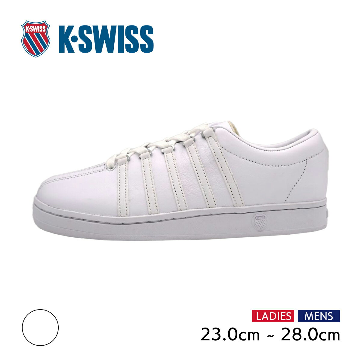 《お買い物マラソン限定P10倍》【送料無料】K SWISS ケースイス CLASSIC クラシック スニーカー メンズ レディース 本革 レザースニーカー ローカット WHITE KS88【FT】