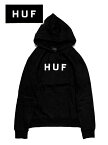 【20％OFF GW Special SALE】【メンズ プルオーバーパーカー・ブラック】HUFハフ【ESSENTIALS OG LOGO P/O HOODIE】【PF00490】【M L XL XXL】”ハフオリジナルロゴプリントプルオーバーパーカー”