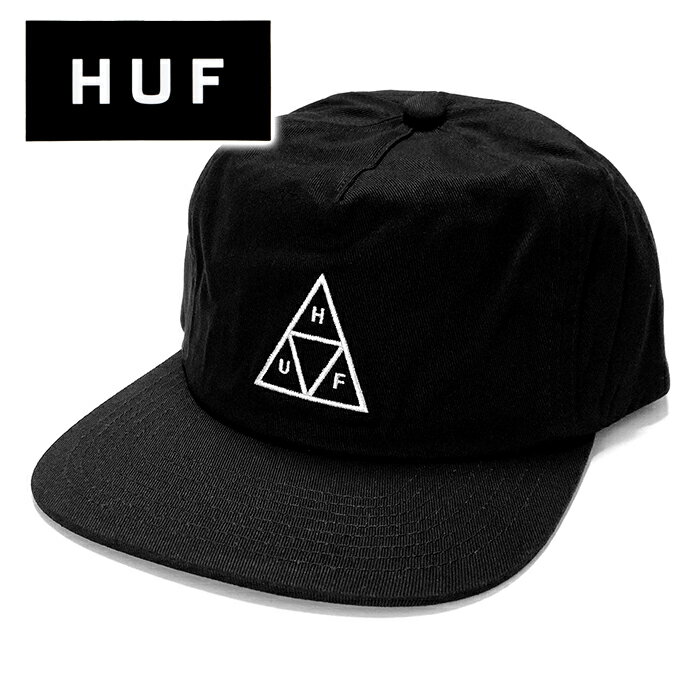 乐天商城 - 【送料無料】【楽ギフ_包装】【メンズ キャップ・ブラック】HUFハフ【SET TT SNAPBACK】【HT00715】”ハフトリプルトライアングルロゴスナップバック5パネルキャップ”