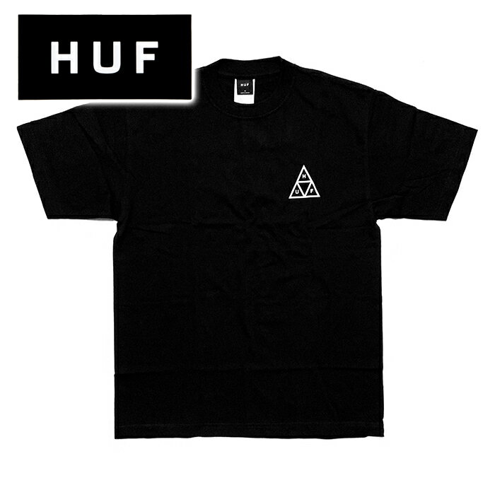 【Fashion THE SALE 20％OFF】【メンズ Tシャツ・ブラック】HUFハフ【SET TT S/S TEE】【TS01953】【M L XL】”ハフセットトリプルトライアングルロゴプリントTシャツ”
