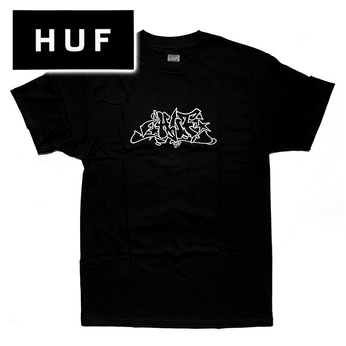 乐天商城 - 【送料無料】【楽ギフ_包装】【メンズ Tシャツ・ブラック】HUFハフ【OUTLINES S/S TEE】【TS02590】【M L XL】”ハフアウトラインロゴプリントTシャツ”