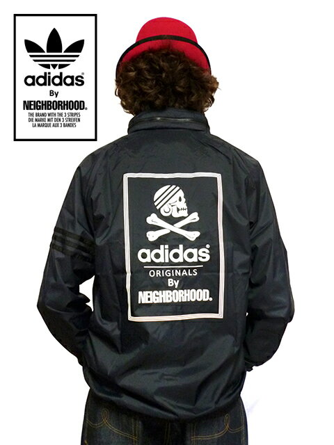 【送料無料】【あす楽対応】【楽ギフ_包装】【メンズ ウィンドブレーカー・ブラック】adidas Originals by NEIGHBORHOODアディダス オリジナルス バイ ネイバーフッド【NH WIND JKT】”プレミアコラボレーションモデル”