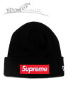 【30％OFF GW Special SALE】【メンズ ニットキャップ ブラック】Supremeシュプリーム【New Era Box Logo Beanie】【FW22BN10】”シュプリームニューエラコラボボックスロゴニットキャップ”