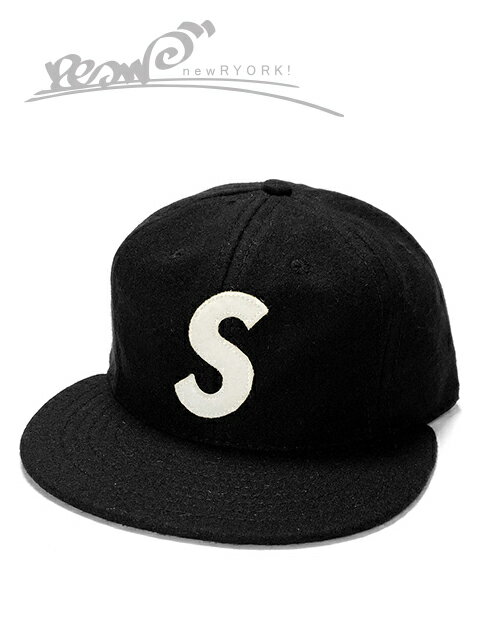 【送料無料】【楽ギフ_包装】【メンズ キャップ・ブラック】Supremeシュプリーム【Ebbets S Logo Fitte..