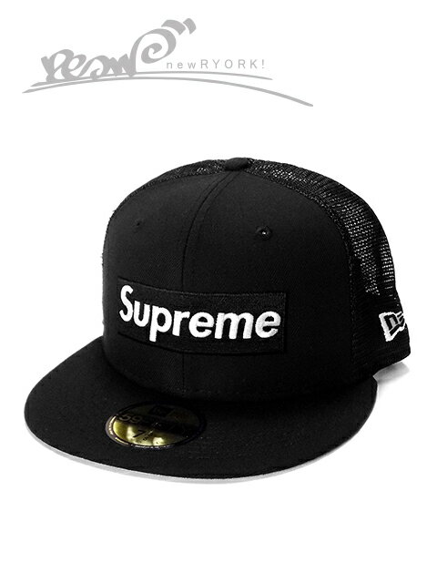 【送料無料】【メンズ キャップ・ブラック】Supremeシュプリーム【Box Logo Mesh Back New Era】【SS23H115】【7 1/4 7 3/8 7 1/2】”シュプリームニューエラコラボボックスロゴメッシュバックキャップ”