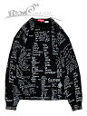 シュプリーム 【10％OFF GW Special SALE】【メンズ セーター・ブラック】Supremeシュプリーム【GONZ POEMS SWEATER】【SS23SK28】【M L XL】”シュプリームゴンズポエムコットンセーター”