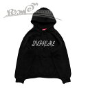 【20％OFF GW Special SALE】【メンズ プルオーバーパーカー ブラック】Supremeシュプリーム【Script Hooded Sweatshirt】【SS23SW57】【M L XL】”シュプリームスクリプトプルオーバーパーカー”