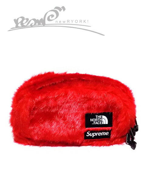 Supreme とは1994年にアメリカ ニューヨークでスタートしたスケートボードとそれにまつわるファッションのブランド Fur 送料無料 North あす楽対応 Face 楽ギフ 包装 メンズ ウエストバッグ レッド Supremeシュプリーム Supreme The North Face Faux Fur