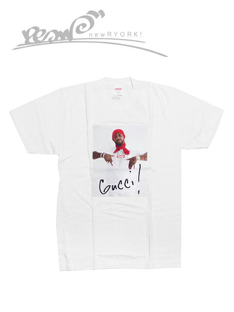 グッチ 【10％OFF SALE】【メンズ Tシャツ・ホワイト】Supremeシュプリーム【GUCCI MANE TEE】【FW16T27】【M】”シュプリームグッチメインTシャツ”