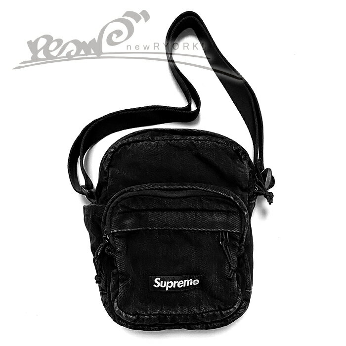 【送料無料】【楽ギフ_包装】【メンズ ショルダーバッグ・ブラック】Supremeシュプリーム【Denim Shoul..