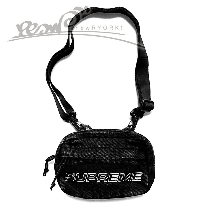 【送料無料】【楽ギフ_包装】【メンズ ショルダーバッグ・ブラック】Supremeシュプリーム【Denim Mini ..