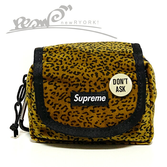 乐天商城 - 【送料無料】【楽ギフ_包装】【メンズ ミニポーチ・タンレオパード】Supremeシュプリーム【Velvet Mini Pouch】【FW25B10】”シュプリームレオパード柄ベルベットミニポーチ”