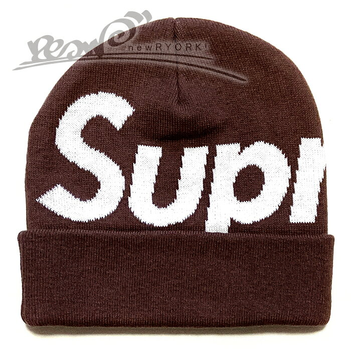 乐天商城 - 【送料無料】【楽ギフ_包装】【メンズ ニットキャップ・ブラック】Supremeシュプリーム【Big Logo Beanie】【FW25BN24】”シュプリームビッグロゴビーニー”