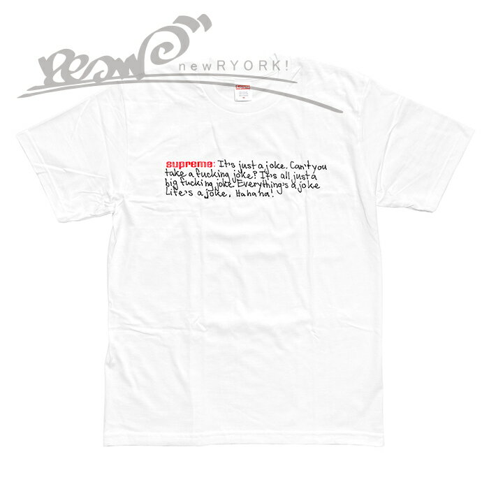 乐天商城 - 【送料無料】【楽ギフ_包装】【メンズ Tシャツ・ホワイト】Supremeシュプリーム【Joke Tee】【FW25T52】【M L XL XXL】”シュプリームジョークTシャツ”