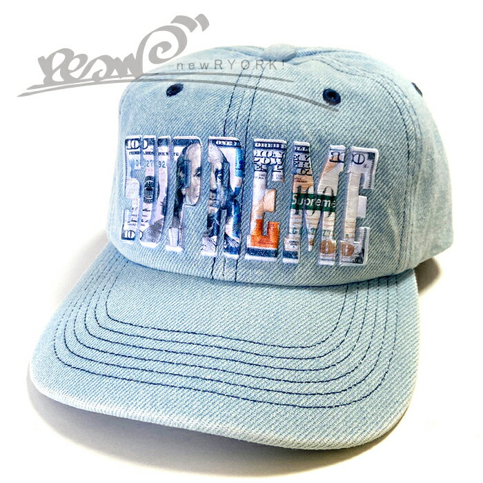 乐天商城 - 【送料無料】【楽ギフ_包装】【メンズ キャップ・デニム】Supremeシュプリーム【Embroidered Money Logo 6-Panel】【SS26H60】”シュプリームエンブロイダードマネーロゴ6パネルキャップ”