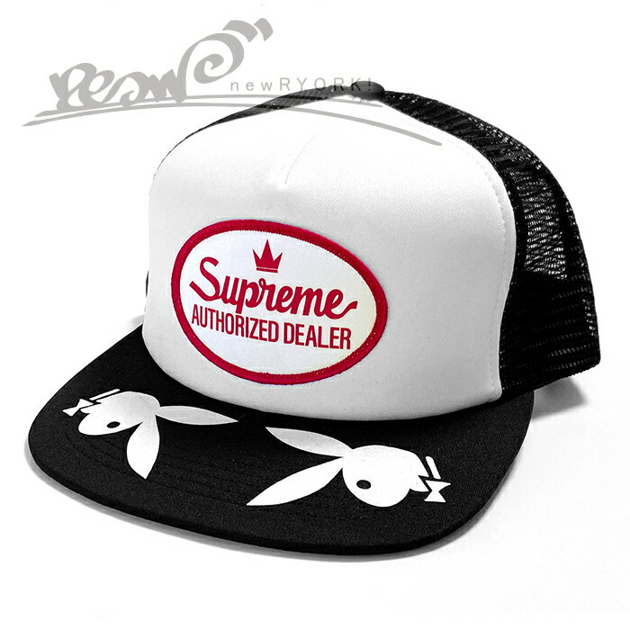 【送料無料】【楽ギフ_包装】【メンズ キャップ・ブラック】Supremeシュプリーム【Playboy Mesh Back 5-Panel】【SS26H95】”シュプリームプレイボーイコラボメッシュバック5パネルキャップ”